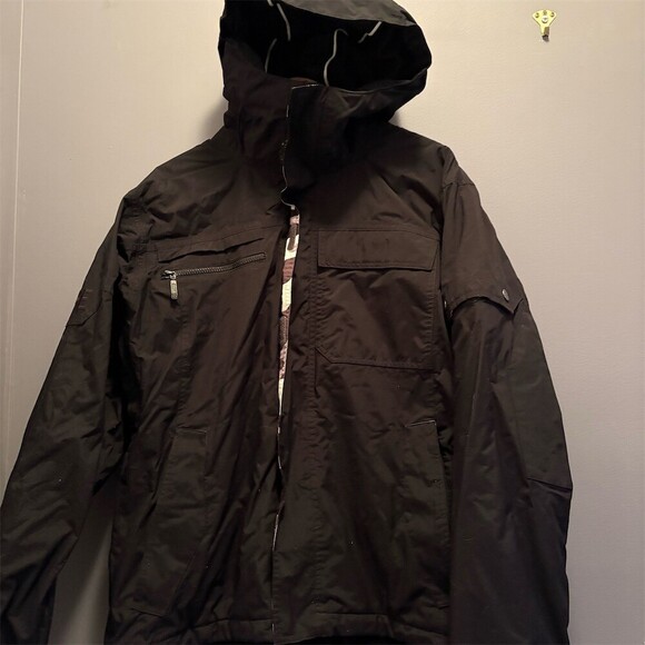 BONFIRE Other - Bonfire Men's Ski Snowboard Jacket Size M Black Hooded Insulated Multi